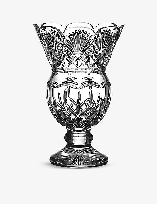 WATERFORD: Lismore Thistle crystal vase 33cm