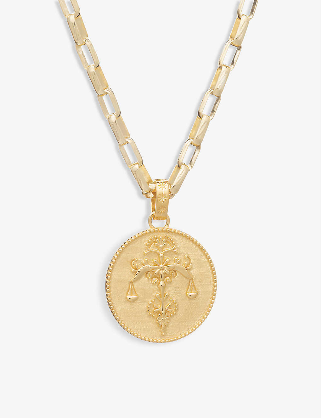 RACHEL JACKSON - Zodiac Coin Libra 22ct gold-plated sterling ...