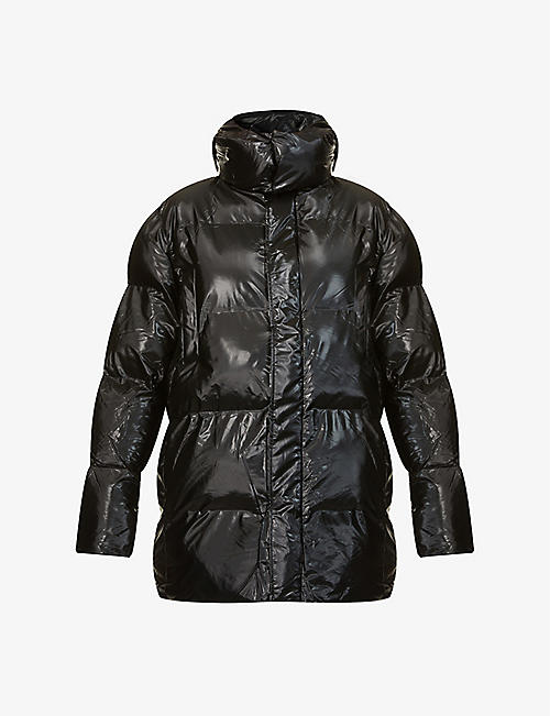 RAINS: Hooded shell puffer coat
