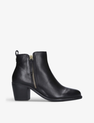 Shop Carvela Women's Black Secil Leather Ankle Boots