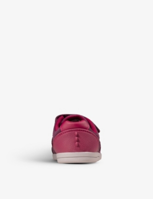 clarks leather trainers