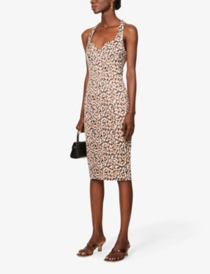 lavish alice red leopard print dress