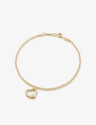 Tiffany & Co Womens 18k Gold Elsa Peretti® Open Heart 18ct Gold Bracelet