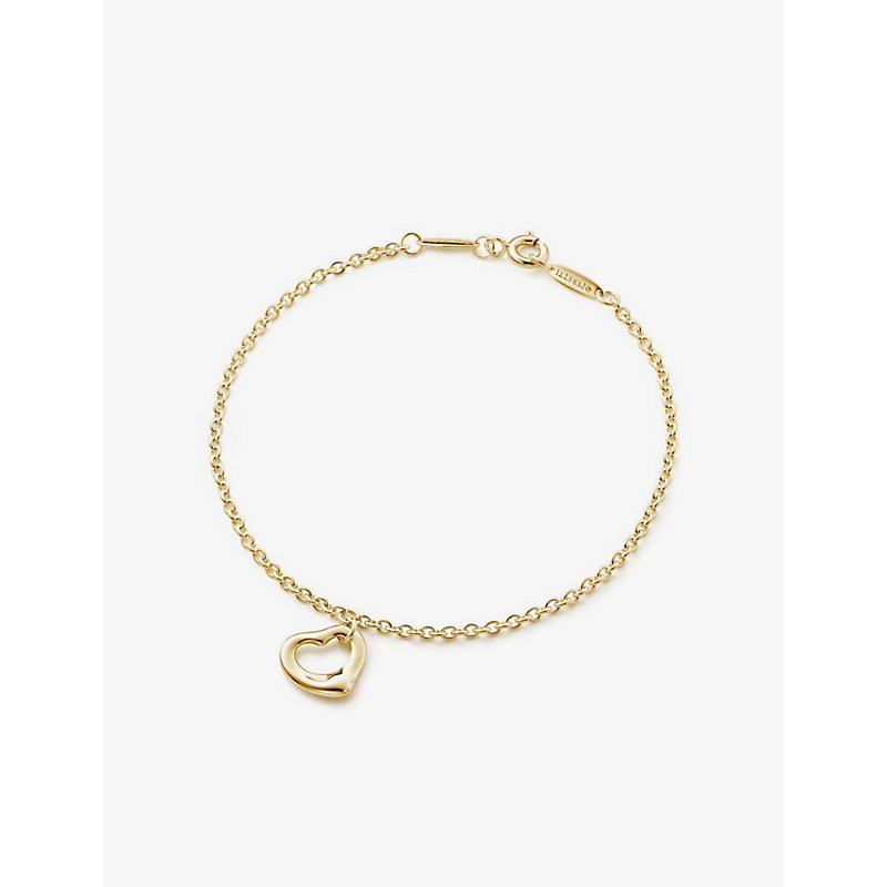 Tiffany & Co Womens 18k Gold Elsa Peretti® Open Heart 18ct Gold Bracelet