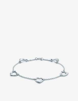 Tiffany & Co Womens Sterling Silver Elsa Peretti® Open Heart Sterling Silver Bracelet