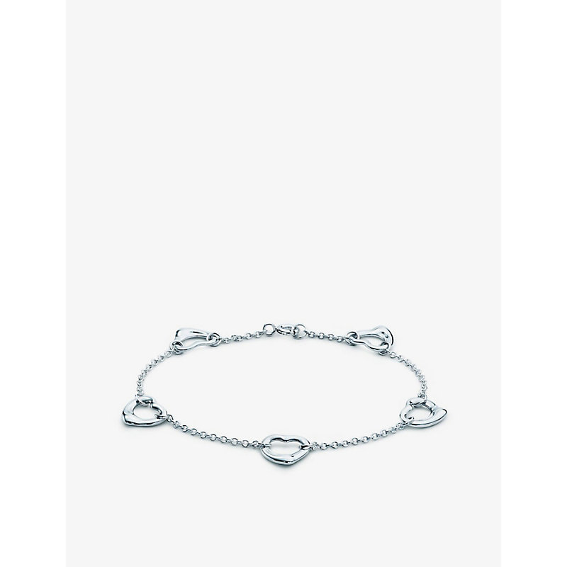 Tiffany & Co Womens Sterling Silver Elsa Peretti® Open Heart Sterling Silver Bracelet