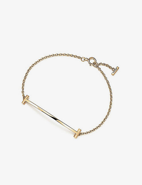 TIFFANY & CO: Tiffany T Smile 18ct yellow-gold bracelet