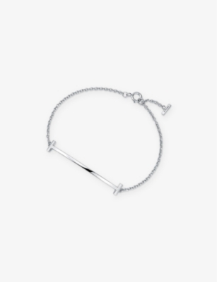TIFFANY & CO: Tiffany T Smile 18ct white-gold bracelet
