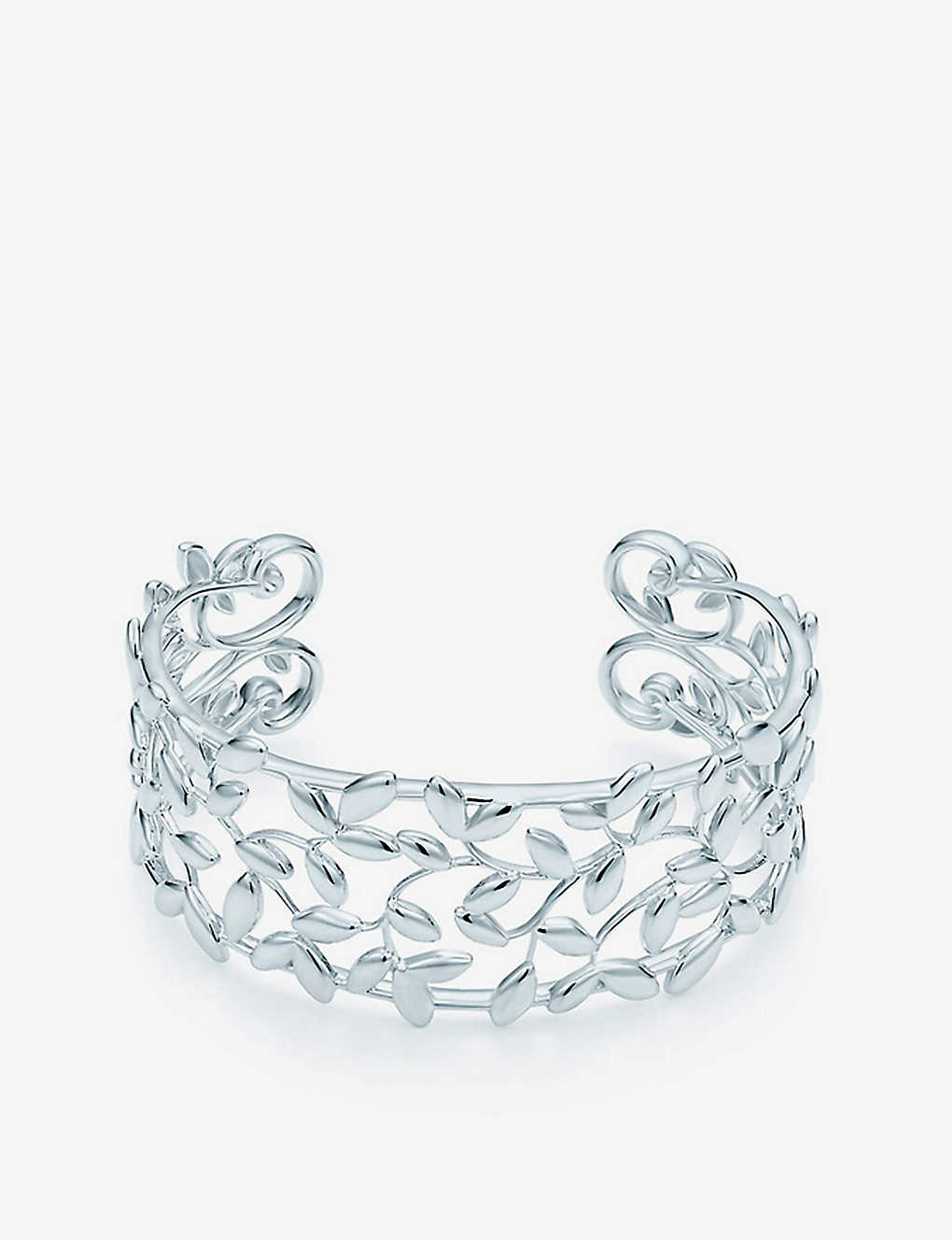 Tiffany & Co Womens Sterling Silver Olive Leaf Sterling-silver Cuff
