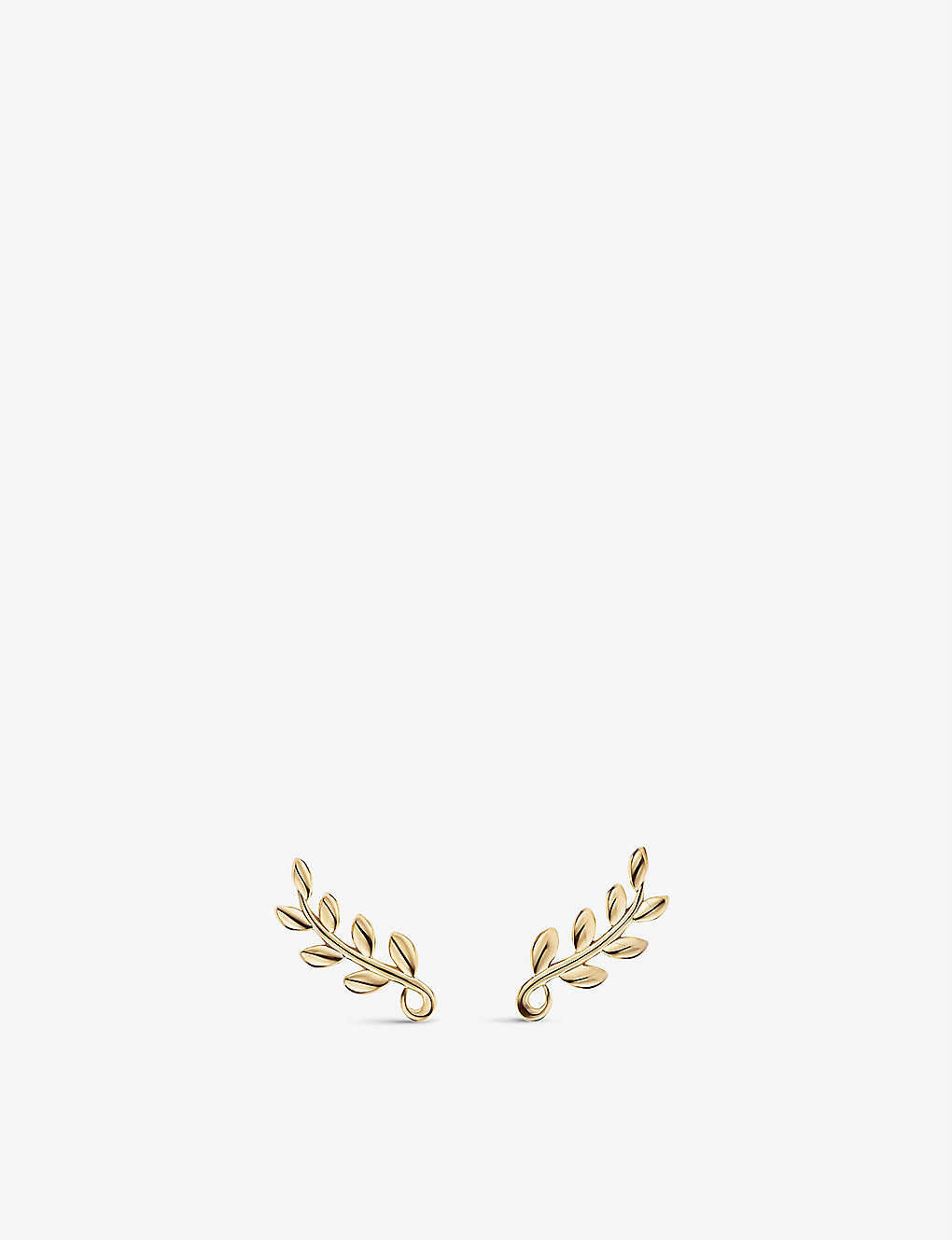 Tiffany & Co Womens 18k Gold Paloma Picasso Olive Leaf 18ct Gold Climber Earrings