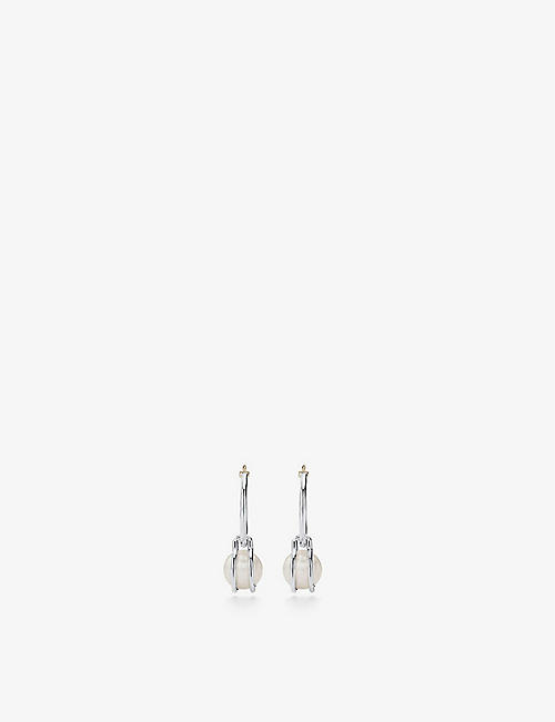 TIFFANY & CO: Tiffany HardWear sterling silver and freshwater pearl hoop earrings