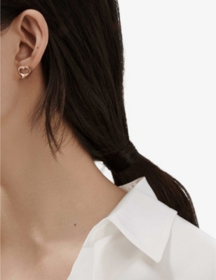 TIFFANY & CO: Elsa Peretti Open Heart earrings in 18ct rose gold