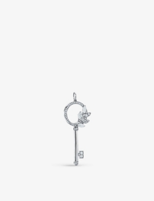 TIFFANY & CO: Victoria diamond and platinum vine circle key pendant