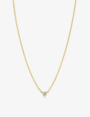 Tiffany & Co Womens 18k Gold Elsa Peretti® Diamonds By The Yard 18ct Gold And Diamond Necklace