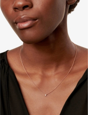 Shop Tiffany & Co Womens 18k Rose Gold Diamonds By The Yard® Diamond And 18ct Rose-gold Pendant Necklace