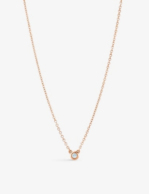 Tiffany & Co Womens 18k Rose Gold Diamonds By The Yard® Diamond And 18ct Rose-gold Pendant Necklace