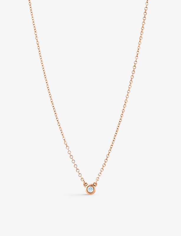Diamonds by the Yard® diamond and 18ct rose-gold pendant necklace