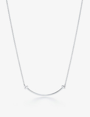 Tiffany & Co Womens 18k White Gold Smile Small 18ct White-gold Pendant Necklace