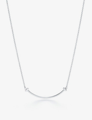 Tiffany & Co Smile Small 18ct White-gold Pendant Necklac In 18k White Gold