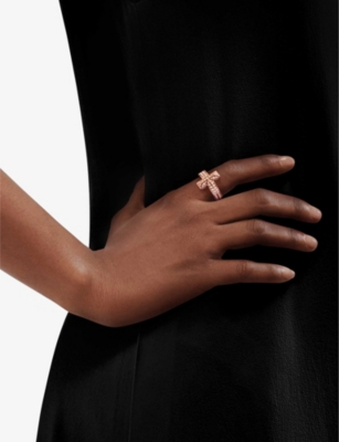 TIFFANY & CO: T1 Wide 18ct rose-gold and 0.54ct brilliant-cut diamond ring