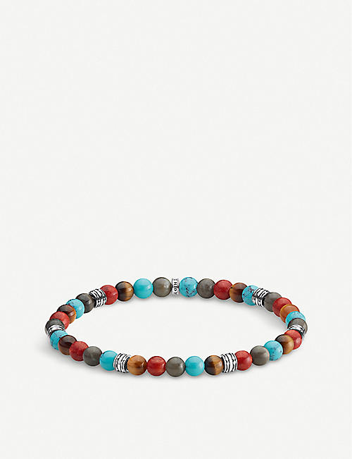 THOMAS SABO: Lucky Charms sterling-silver and marble beaded bracelet