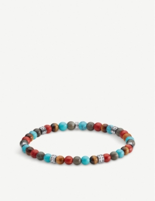 Thomas Sabo Lucky Charms Sterling-silver And Marble Beaded Bracelet In Red