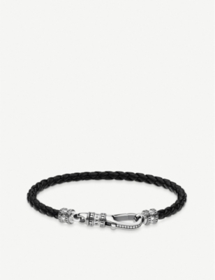 THOMAS SABO: Braided leather and sterling-silver bracelet