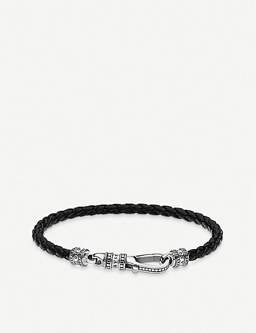 THOMAS SABO: Braided leather and sterling-silver bracelet