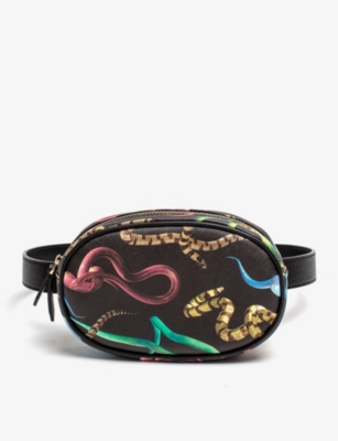 Shop Seletti Wears Toiletpaper Snakes Faux-leather Belt Bag