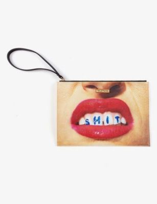 Seletti Womens Toiletpaper Loves  Sh*t Pouch Bag