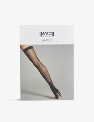 WOLFORD Luna backseam stay up stockings Selfridges