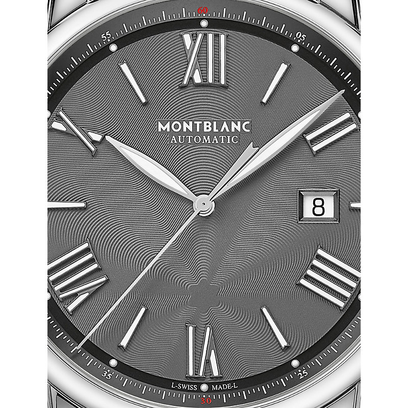 Shop Montblanc Mens Silver Mb126107 Star Legacy Stainless Steel Automatic Watch