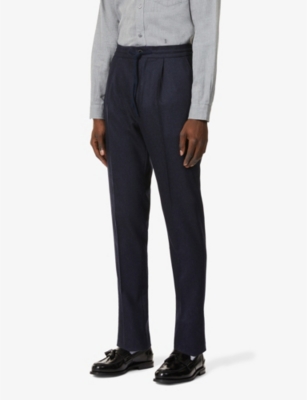 tapered wool trousers