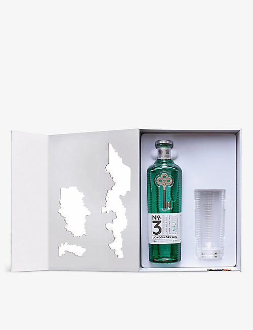NO 3: No. 3 London dry gin with glass set 700ml