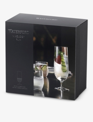 Shop Waterford Mixology Circon Crystal Hurricane Glasses Set Of Two
