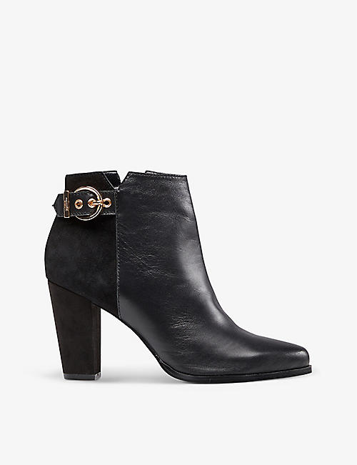 DUNE: Olla suede and leather ankle boots