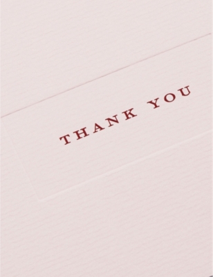 SMYTHSON: Park Avenue ‘Thank You’ folded notelets box of ten