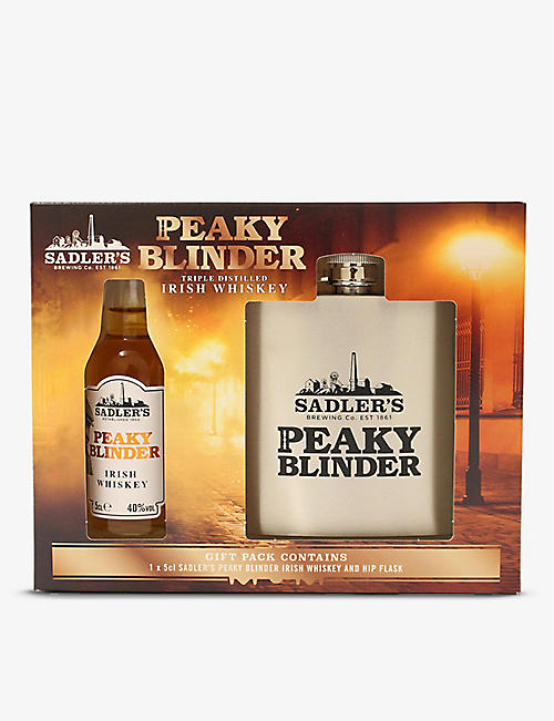 WHISKY AND BOURBON: Sadler’s Peaky Blinders Irish whiskey gift set 50ml