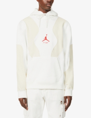 Nike Off White C O Virgil Abloh X Jordan Cotton Blend Drawstring Hoody Selfridges Com