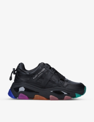 chunky leather trainers