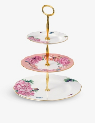 ROYAL ALBERT: Miranda Kerr Friendship three-tier fine bone-china cake stand 60cm