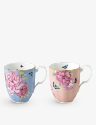 ROYAL ALBERT: Friendship Hope and Tranquillity bone china mugs set of two