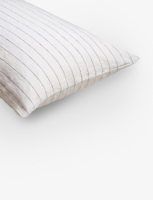 PIGLET: Luna striped linen standard pillowcases set of two