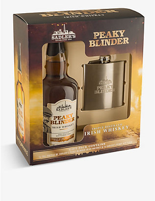 WHISKY AND BOURBON: Sadler’s Peaky Blinders Irish whiskey gift set 700ml