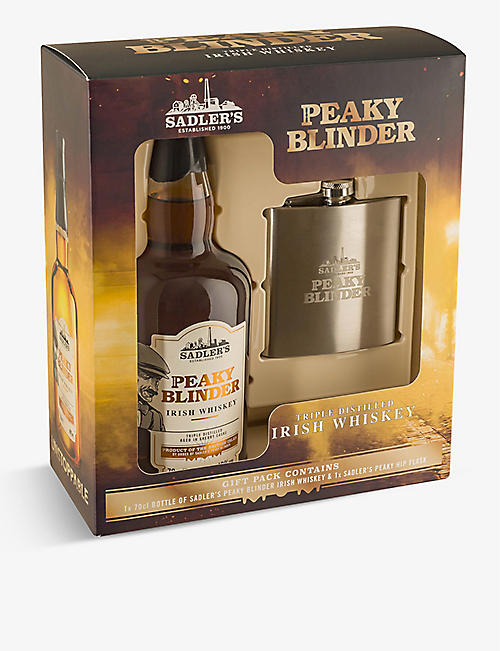 WHISKY AND BOURBON: Sadler’s Peaky Blinders Irish whiskey gift set 700ml