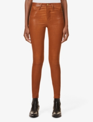 frame le high leather pants