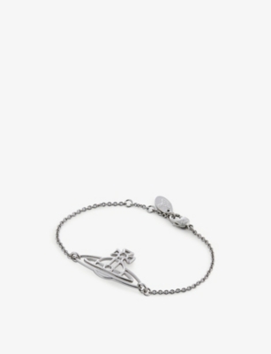 VIVIENNE WESTWOOD JEWELLERY - Thin Lines palladium-toned brass bracelet ...