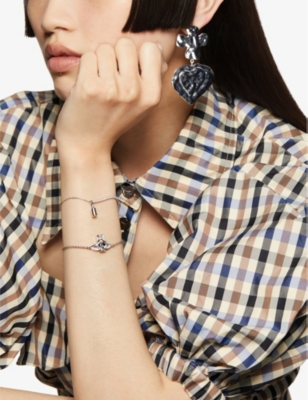 Ariella rhodium-plated brass and Swarovski crystal bracelet