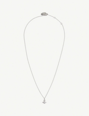 Vivienne Westwood Jewellery Womens Rhodium White Cz London Orb Silver Toned Brass And Crystal Pendant Necklace Modesens