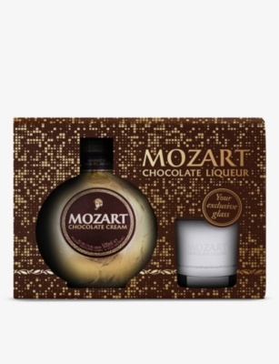 MOZART: Chocolate cream liqueur and glass set 500ml